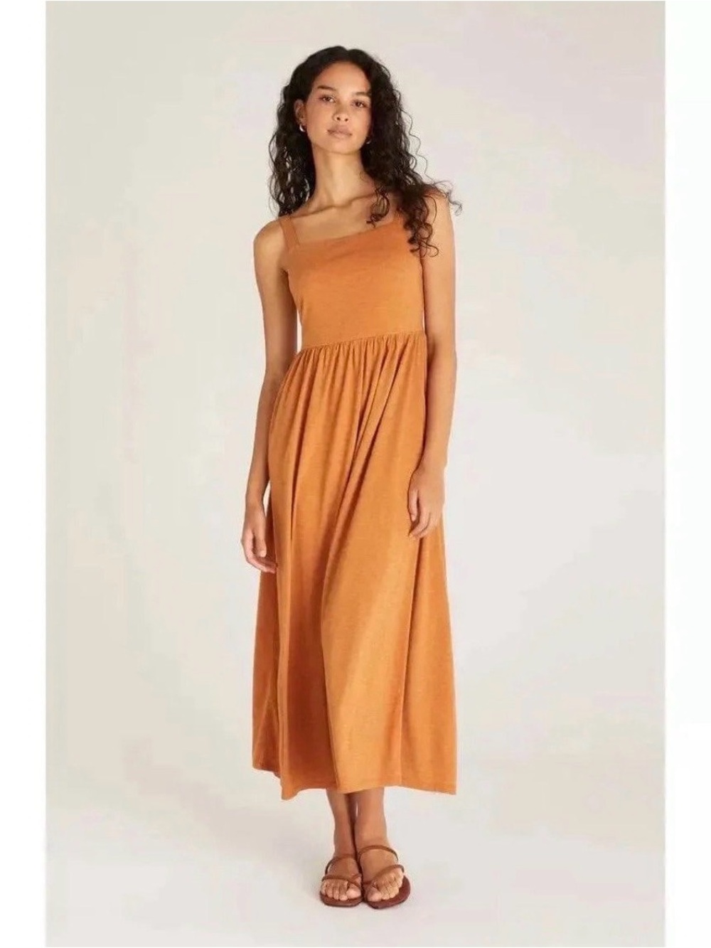 Z Supply Sleeveless Square-Neck Maxi Dress in Spice